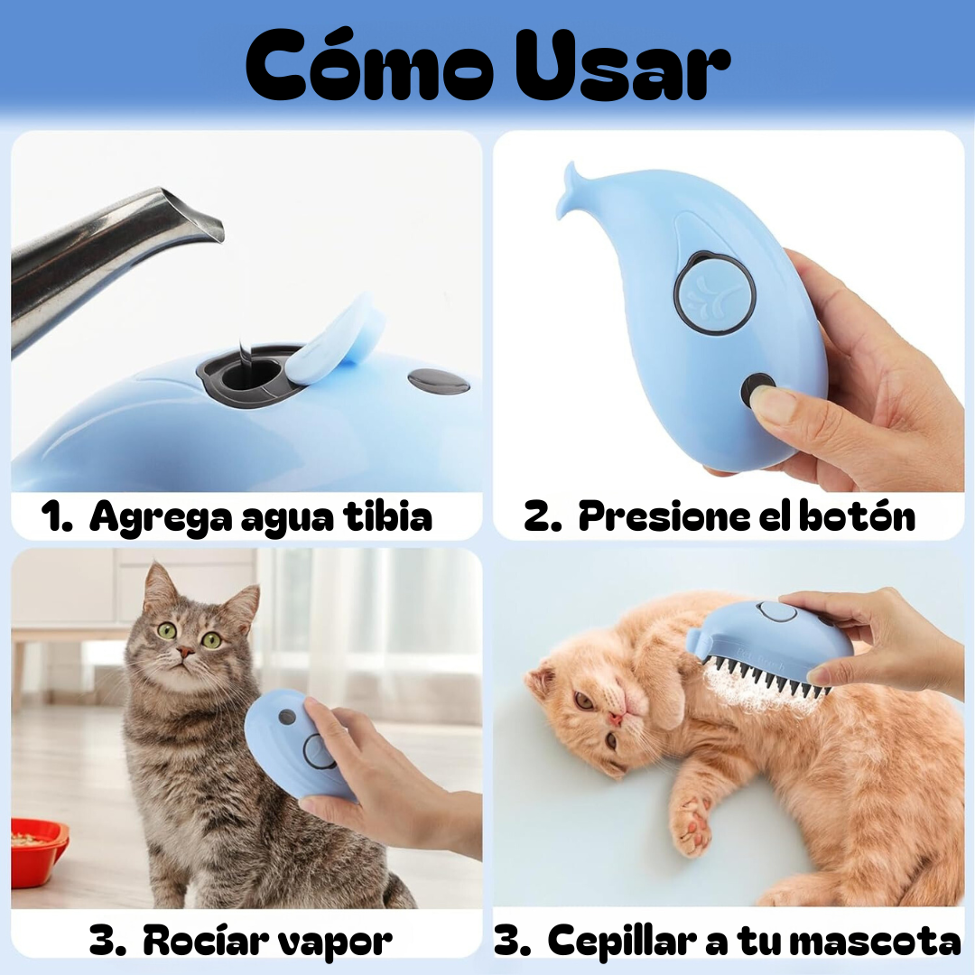 Cepillo vaporizador para mascotas. cOAn-Pro